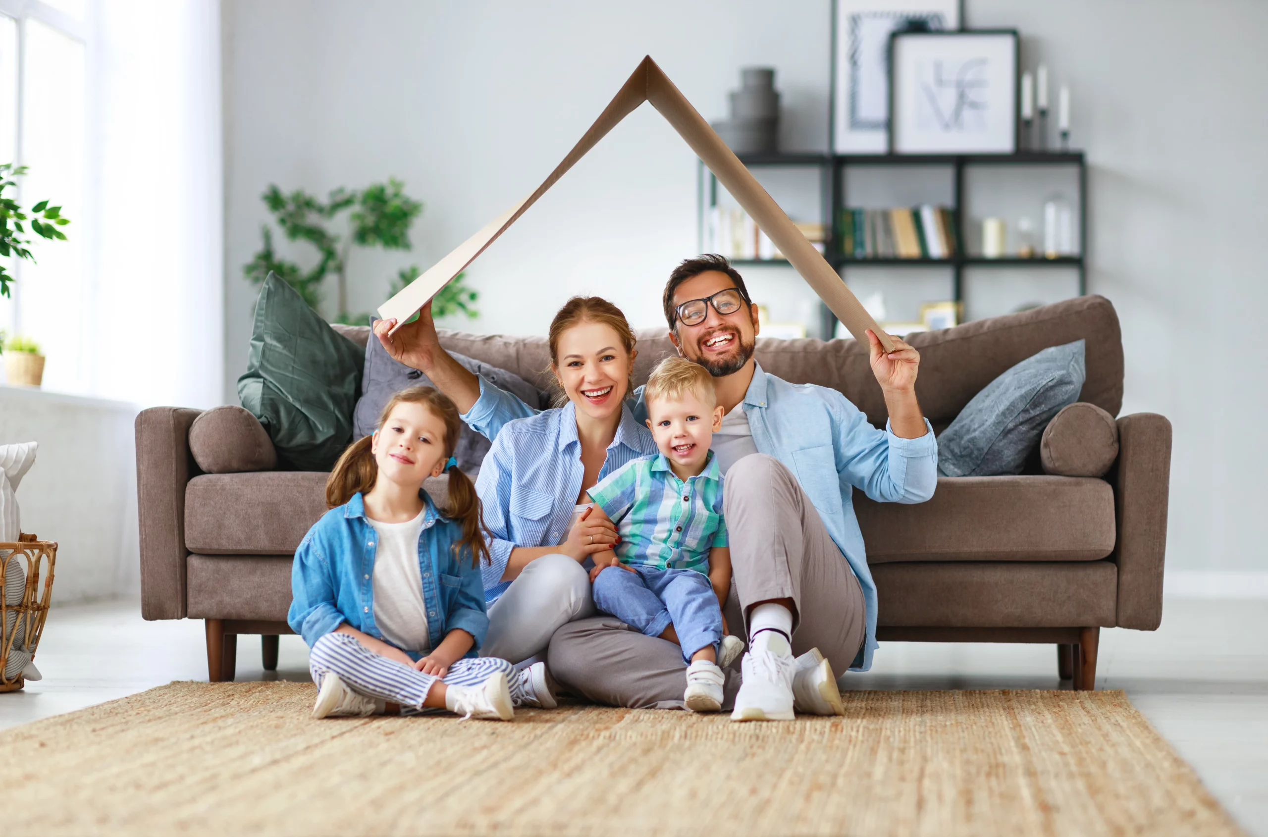 Family enjoying worry free time spent together